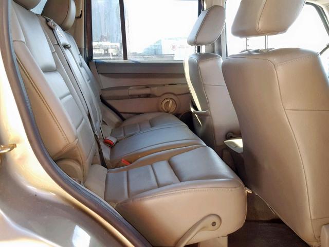 1J8HH48K06C236060 - 2006 JEEP COMMANDER GOLD photo 6