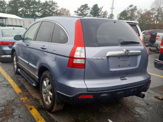 JHLRE48788C016025 - 2008 HONDA CR-V EXL BLUE photo 3