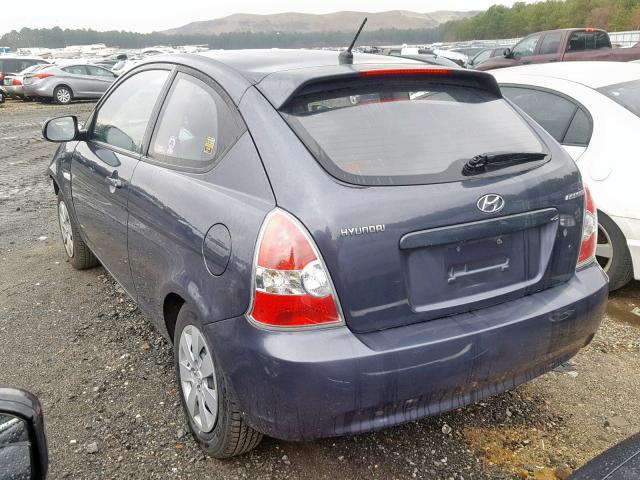 KMHCM3AC0AU153026 - 2010 HYUNDAI ACCENT BLU GRAY photo 3