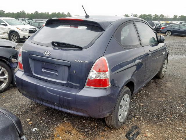 KMHCM3AC0AU153026 - 2010 HYUNDAI ACCENT BLU GRAY photo 4