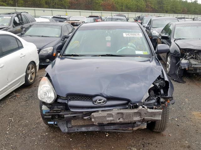 KMHCM3AC0AU153026 - 2010 HYUNDAI ACCENT BLU GRAY photo 9