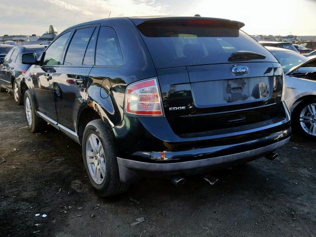 2FMDK38C38BA77768 - 2008 FORD EDGE SEL BLACK photo 3