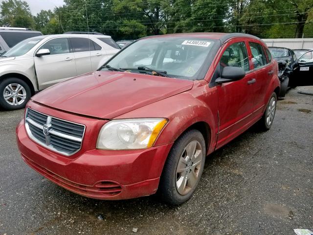 1B3HB48B07D570899 - 2007 DODGE CALIBER SX BURGUNDY photo 2