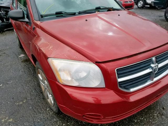 1B3HB48B07D570899 - 2007 DODGE CALIBER SX BURGUNDY photo 9