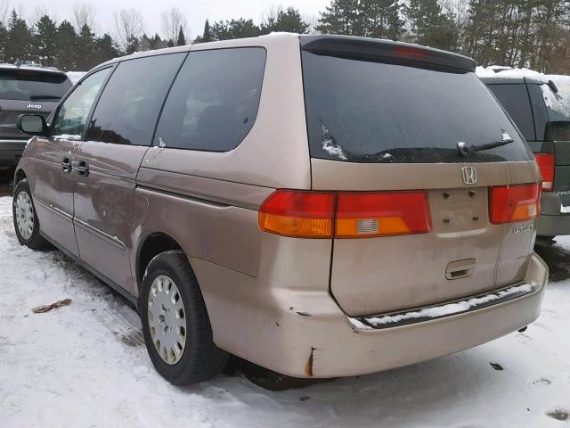 5FNRL18534B063881 - 2004 HONDA ODYSSEY LX TAN photo 3