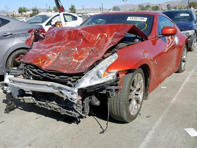 JN1AZ4EH3EM632638 - 2014 NISSAN 370Z BASE ORANGE photo 2