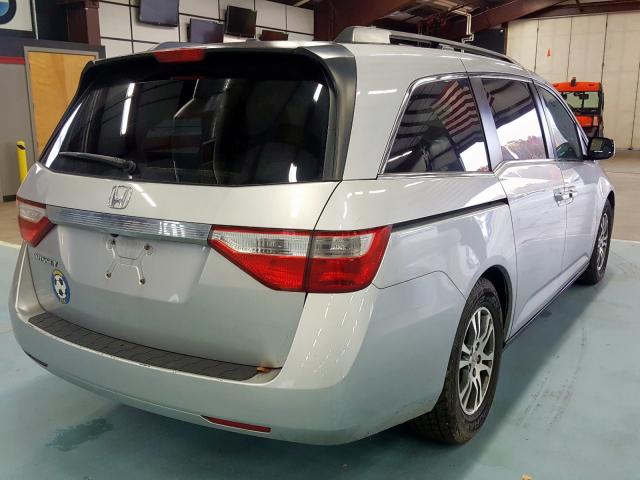 5FNRL5H67CB113745 - 2012 HONDA ODYSSEY EX GRAY photo 4