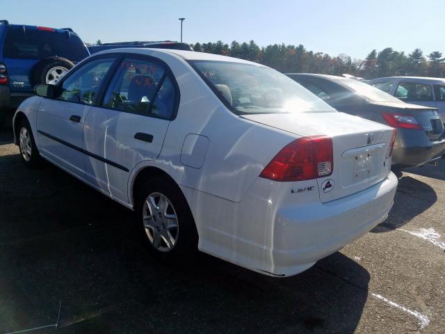 2HGES16314H599890 - 2004 HONDA CIVIC DX V WHITE photo 3