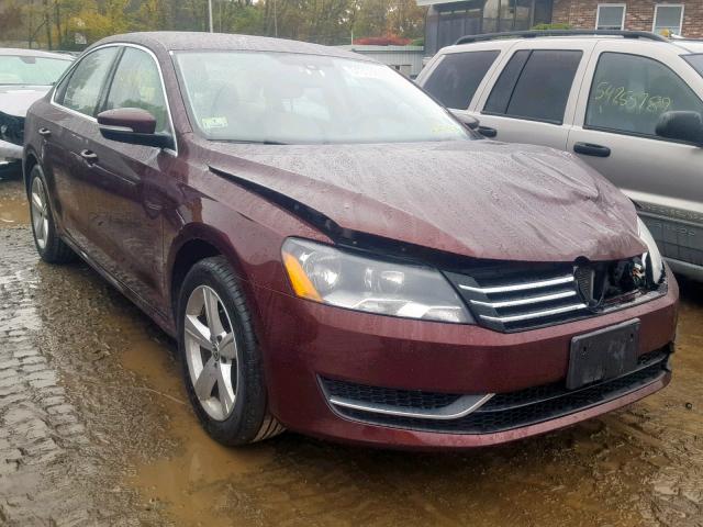 1VWBP7A31DC132482 - 2013 VOLKSWAGEN PASSAT SE MAROON photo 1