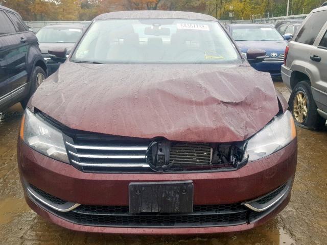 1VWBP7A31DC132482 - 2013 VOLKSWAGEN PASSAT SE MAROON photo 7