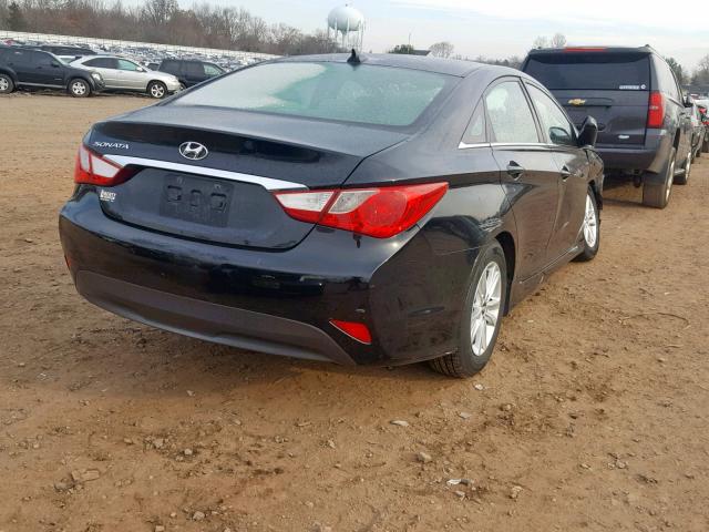 5NPEB4AC7EH895111 - 2014 HYUNDAI SONATA GLS BLACK photo 4