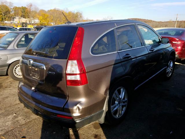 5J6RE4H70AL071579 - 2010 HONDA CR-V EXL BROWN photo 4