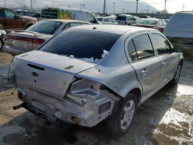 1G1AL58F087113699 - 2008 CHEVROLET COBALT LT SILVER photo 4