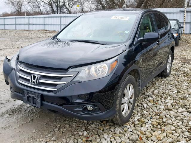 2HKRM4H78CH111326 - 2012 HONDA CR-V EXL BLACK photo 2