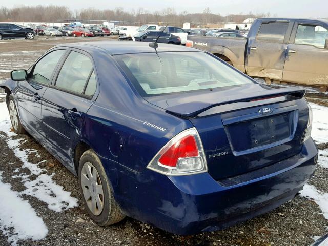 3FAHP06Z17R248021 - 2007 FORD FUSION S BLUE photo 3