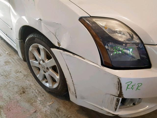 3N1AB6AP6CL686844 - 2012 NISSAN SENTRA 2.0 WHITE photo 9