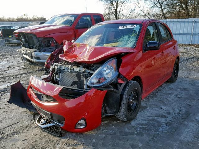 3N1CK3CPXFL210136 - 2015 NISSAN MICRA RED photo 2