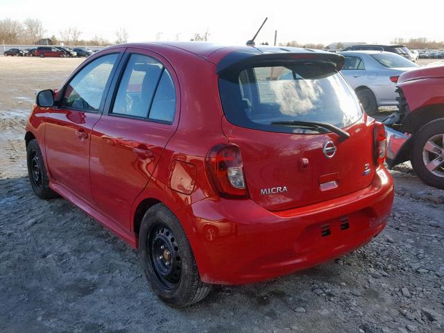 3N1CK3CPXFL210136 - 2015 NISSAN MICRA RED photo 3