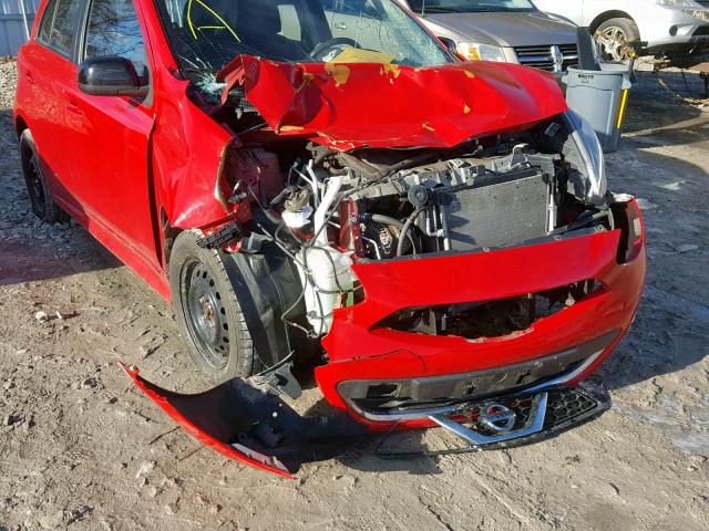 3N1CK3CPXFL210136 - 2015 NISSAN MICRA RED photo 9