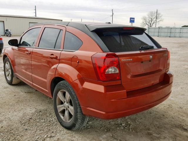 1B3CB3HA7AD567677 - 2010 DODGE CALIBER MA ORANGE photo 3