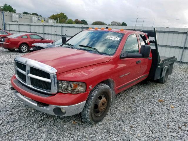 3D7MA48C23G813625 - 2003 DODGE RAM 3500 S RED photo 2