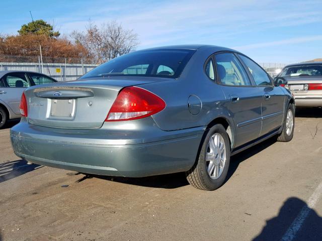 1FAFP56215A201537 - 2005 FORD TAURUS SEL GREEN photo 4