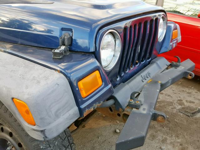 1J4FA39SX4P751529 - 2004 JEEP WRANGLER X BLUE photo 9