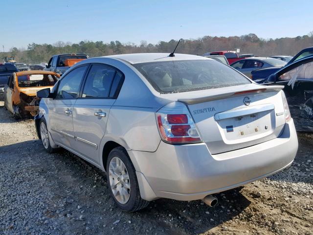 3N1AB6AP2CL693063 - 2012 NISSAN SENTRA 2.0 SILVER photo 3