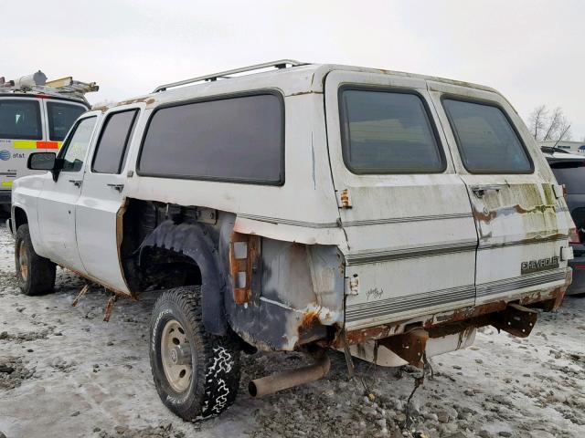 1GBEV16K4MF117612 - 1991 CHEVROLET SUBURBAN V WHITE photo 3