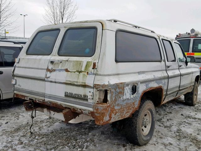 1GBEV16K4MF117612 - 1991 CHEVROLET SUBURBAN V WHITE photo 4