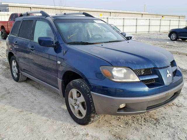 JA4LZ41F34U040188 - 2004 MITSUBISHI OUTLANDER BLUE photo 1