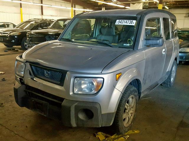 5J6YH28716L000342 - 2006 HONDA ELEMENT EX SILVER photo 2