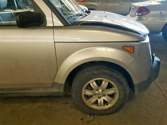 5J6YH28716L000342 - 2006 HONDA ELEMENT EX SILVER photo 9