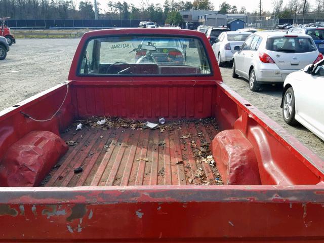 1B7GN14X6JS722656 - 1988 DODGE DAKOTA RED photo 6