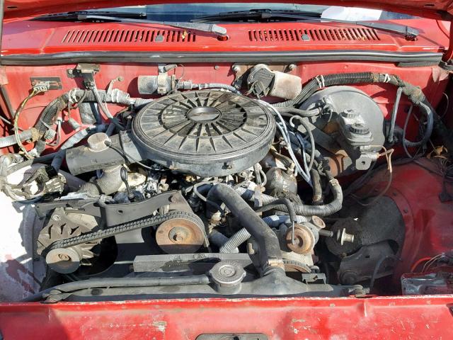 1B7GN14X6JS722656 - 1988 DODGE DAKOTA RED photo 7