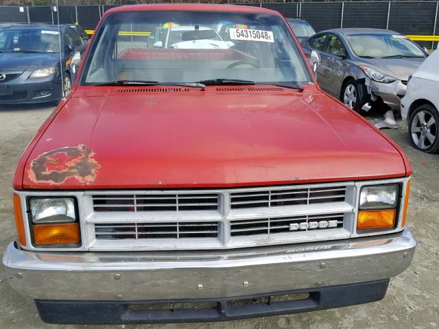 1B7GN14X6JS722656 - 1988 DODGE DAKOTA RED photo 9