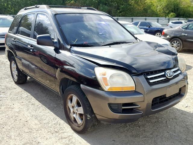 KNDJF724077413906 - 2007 KIA SPORTAGE L BLACK photo 1