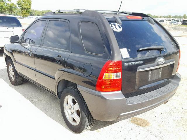 KNDJF724077413906 - 2007 KIA SPORTAGE L BLACK photo 3