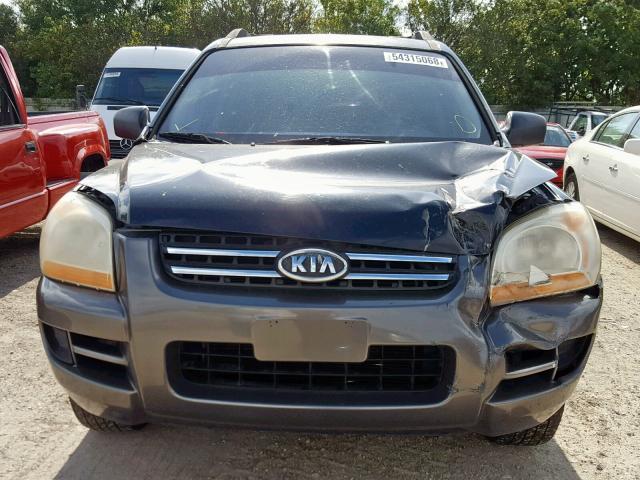 KNDJF724077413906 - 2007 KIA SPORTAGE L BLACK photo 9