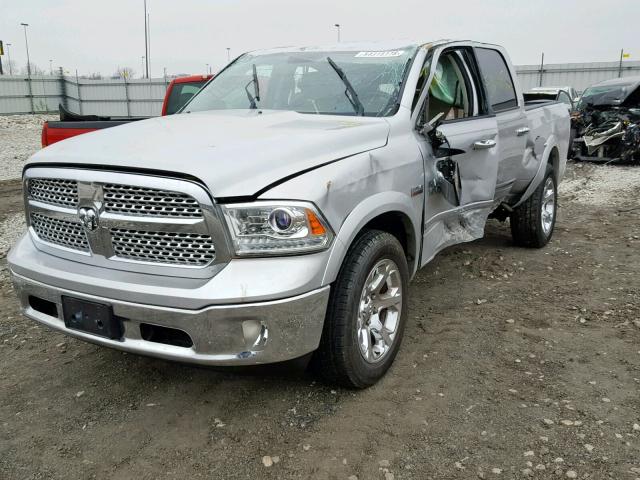 1C6RR7NT3DS529436 - 2013 RAM 1500 LARAM SILVER photo 2