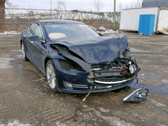 5YJSA1H21FFP74589 - 2015 TESLA MODEL S 85 BLUE photo 1