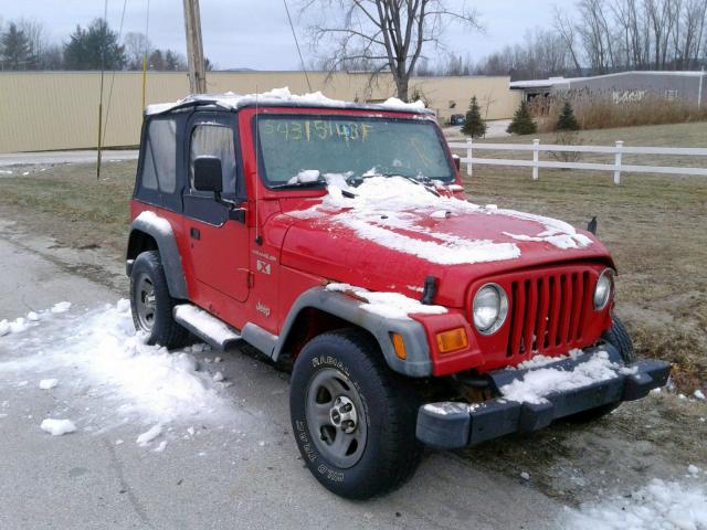 1J4FA39S82P775633 - 2002 JEEP WRANGLER / RED photo 1