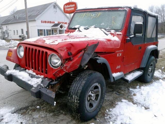 1J4FA39S82P775633 - 2002 JEEP WRANGLER / RED photo 2