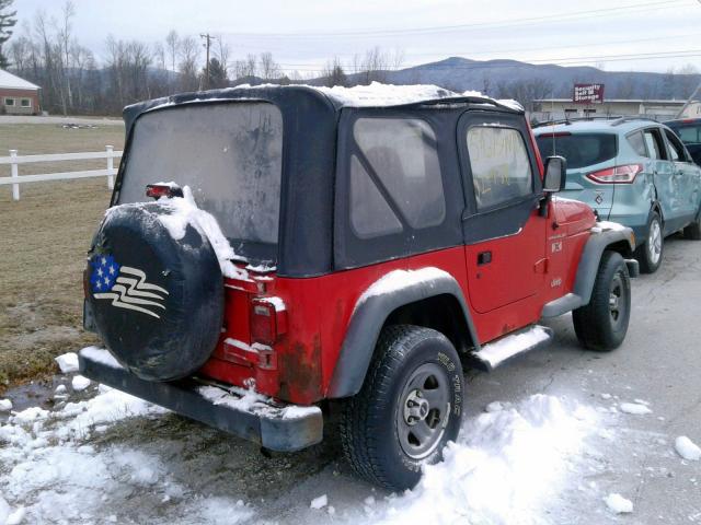 1J4FA39S82P775633 - 2002 JEEP WRANGLER / RED photo 4