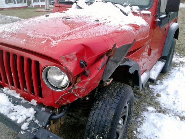 1J4FA39S82P775633 - 2002 JEEP WRANGLER / RED photo 9