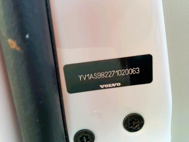 YV1AS982271020063 - 2007 VOLVO S80 3.2 WHITE photo 10