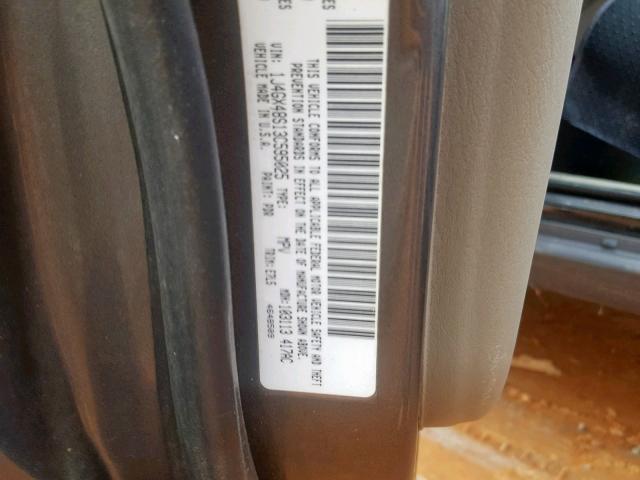 1J4GX48S13C595025 - 2003 JEEP GRAND CHER GRAY photo 10