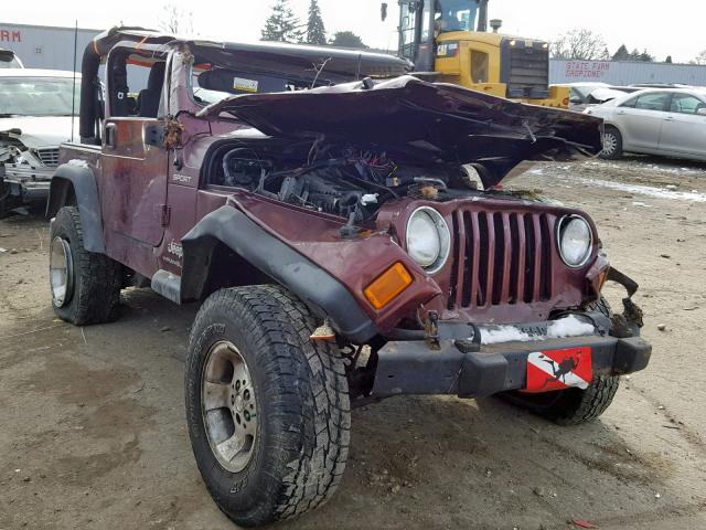 1J4FA49S83P361565 - 2003 JEEP WRANGLER / BURGUNDY photo 1