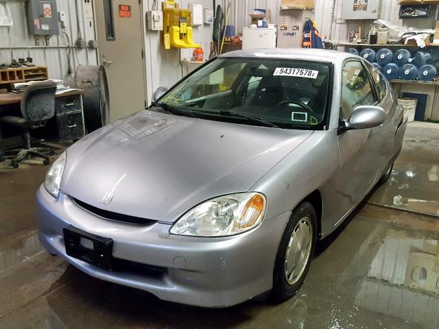 JHMZE13531T001292 - 2001 HONDA INSIGHT GRAY photo 2