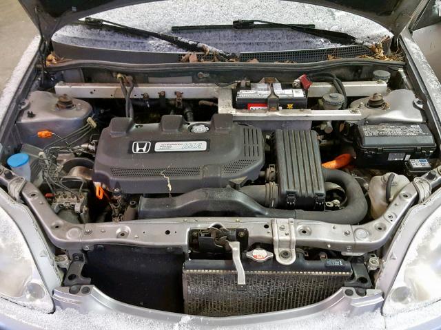 JHMZE13531T001292 - 2001 HONDA INSIGHT GRAY photo 7